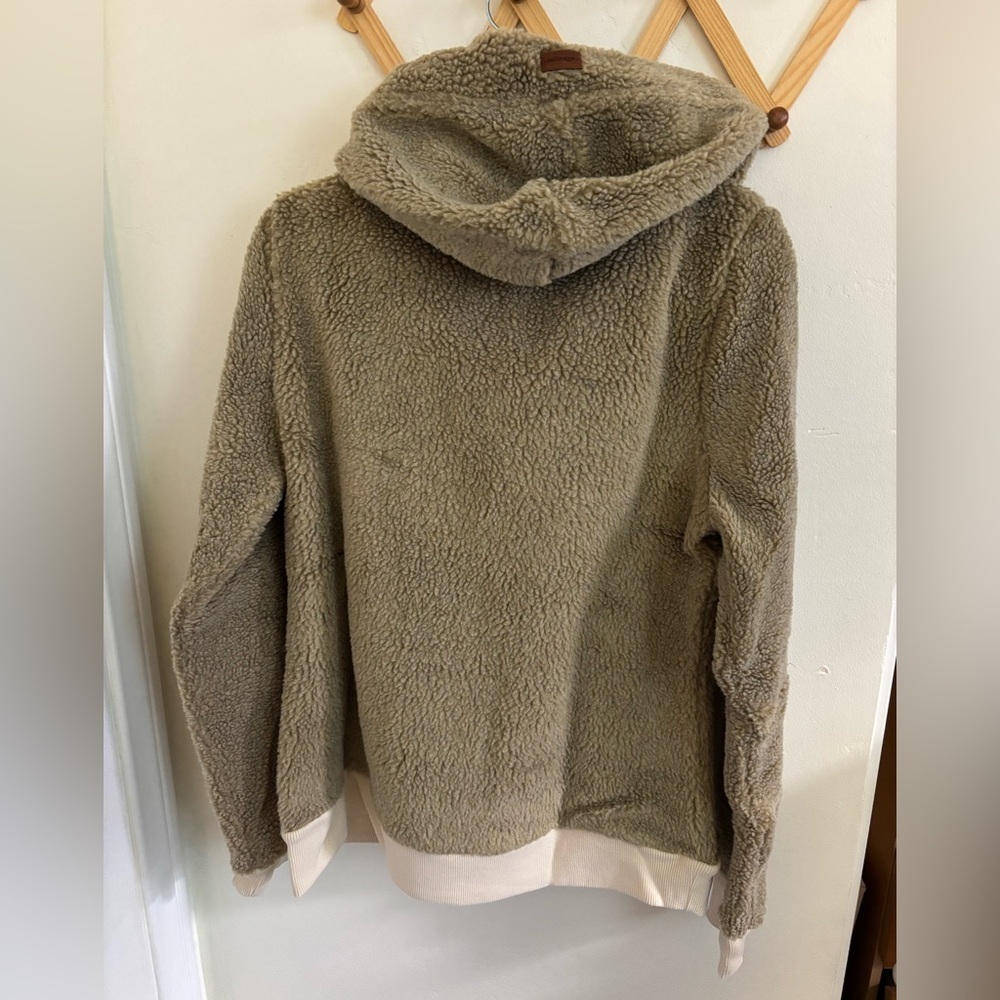 NWT Wanakome Women’s XXL Brown Sherpa Hoodie Sweatshirt Teddy - Picture 7 of 8